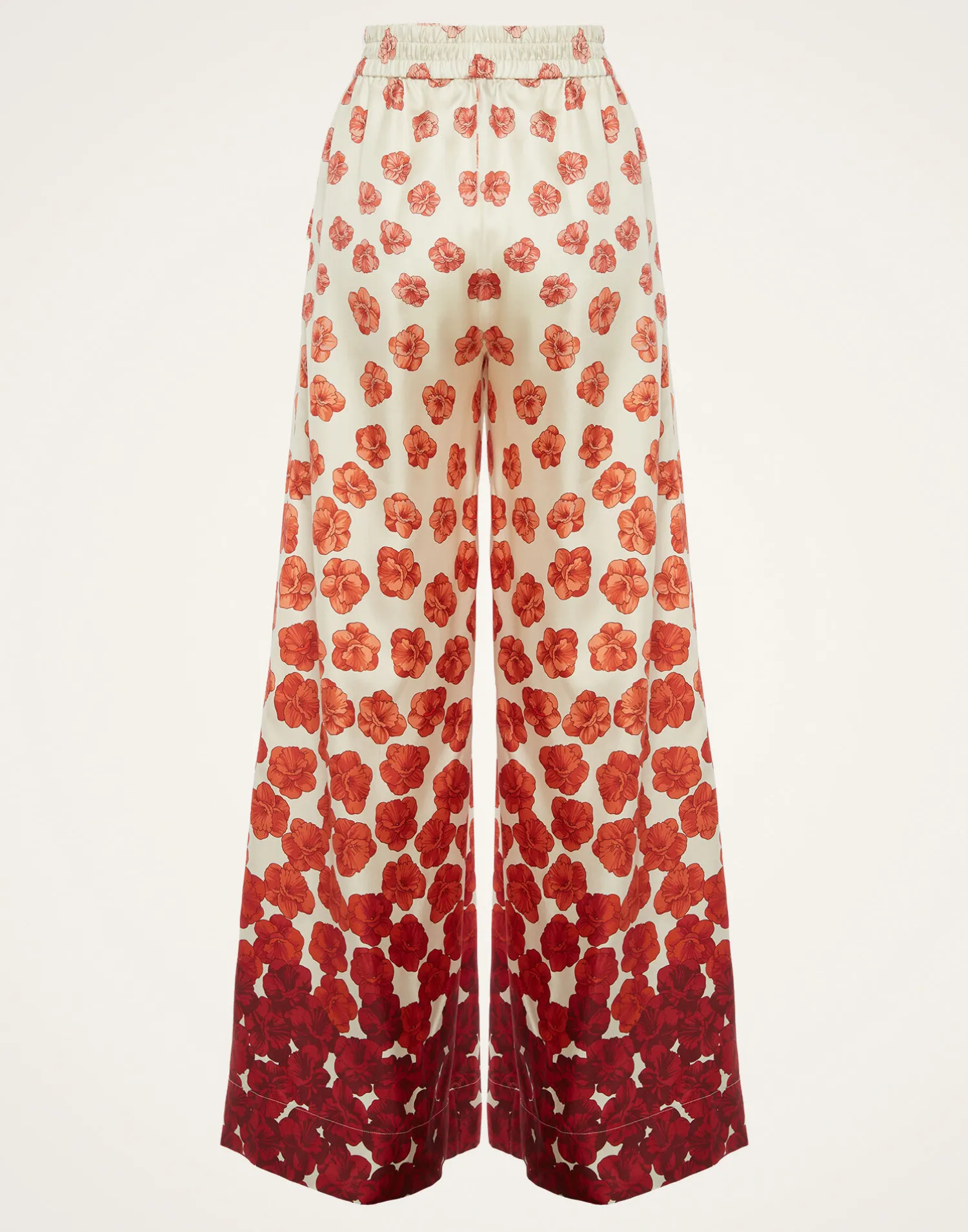 La DoubleJ Pantaloni E Shorts<Palazzo PantsHaze Placèe Red in Silk Twill