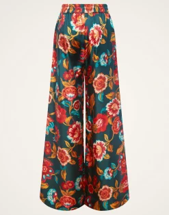 La DoubleJ Pantaloni E Shorts<Palazzo PantsHottie Emerald in Silk Twill