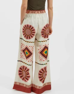 La DoubleJ Party Dressing<Palazzo PantsMacro Tiles Plac&eacute;e in Twill Silk