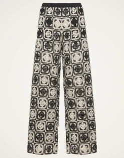 La DoubleJ Pantaloni E Shorts<Palazzo PantsMini Tiles Black in Macram&eacute;