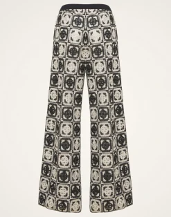 La DoubleJ Pantaloni E Shorts<Palazzo PantsMini Tiles Black in Macram&eacute;