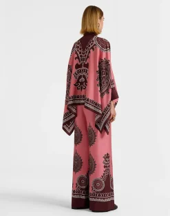 La DoubleJ Party Dressing<Palazzo PantsOltrarno Plac&eacute;e Pink in Silk Twill