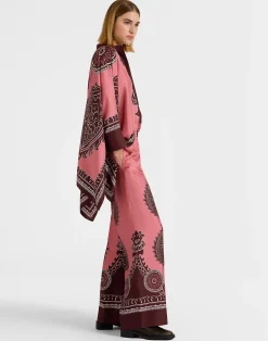 La DoubleJ Pantaloni E Shorts<Palazzo PantsOltrarno Plac&eacute;e Pink in Silk Twill