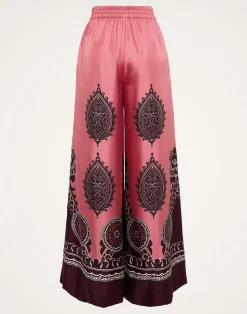La DoubleJ Pantaloni E Shorts<Palazzo PantsOltrarno Plac&eacute;e Pink in Silk Twill
