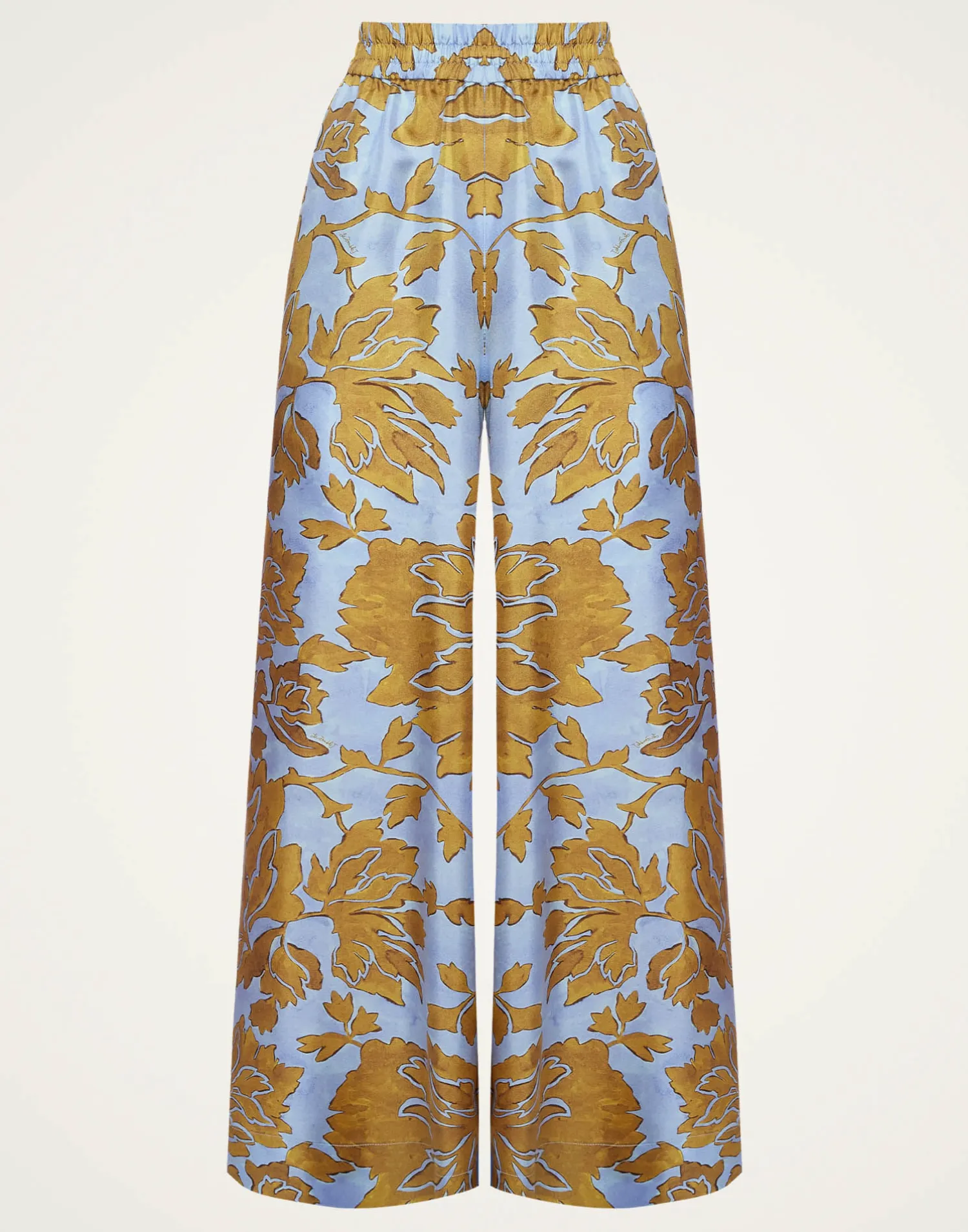 La DoubleJ Pantaloni E Shorts<Palazzo PantsTangle Light Blue in Silk Twill