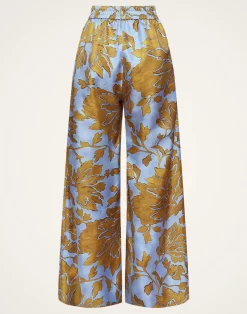 La DoubleJ Pantaloni E Shorts<Palazzo PantsTangle Light Blue in Silk Twill