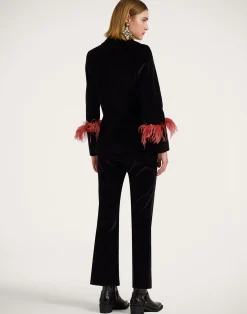 La DoubleJ Pantaloni E Shorts<24/7 PantsSolid Black in Cotton Velvet