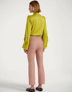 La DoubleJ Party Dressing<24/7 PantsTulip Pale Pink in Jacquard