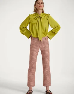 La DoubleJ Party Dressing<24/7 PantsTulip Pale Pink in Jacquard