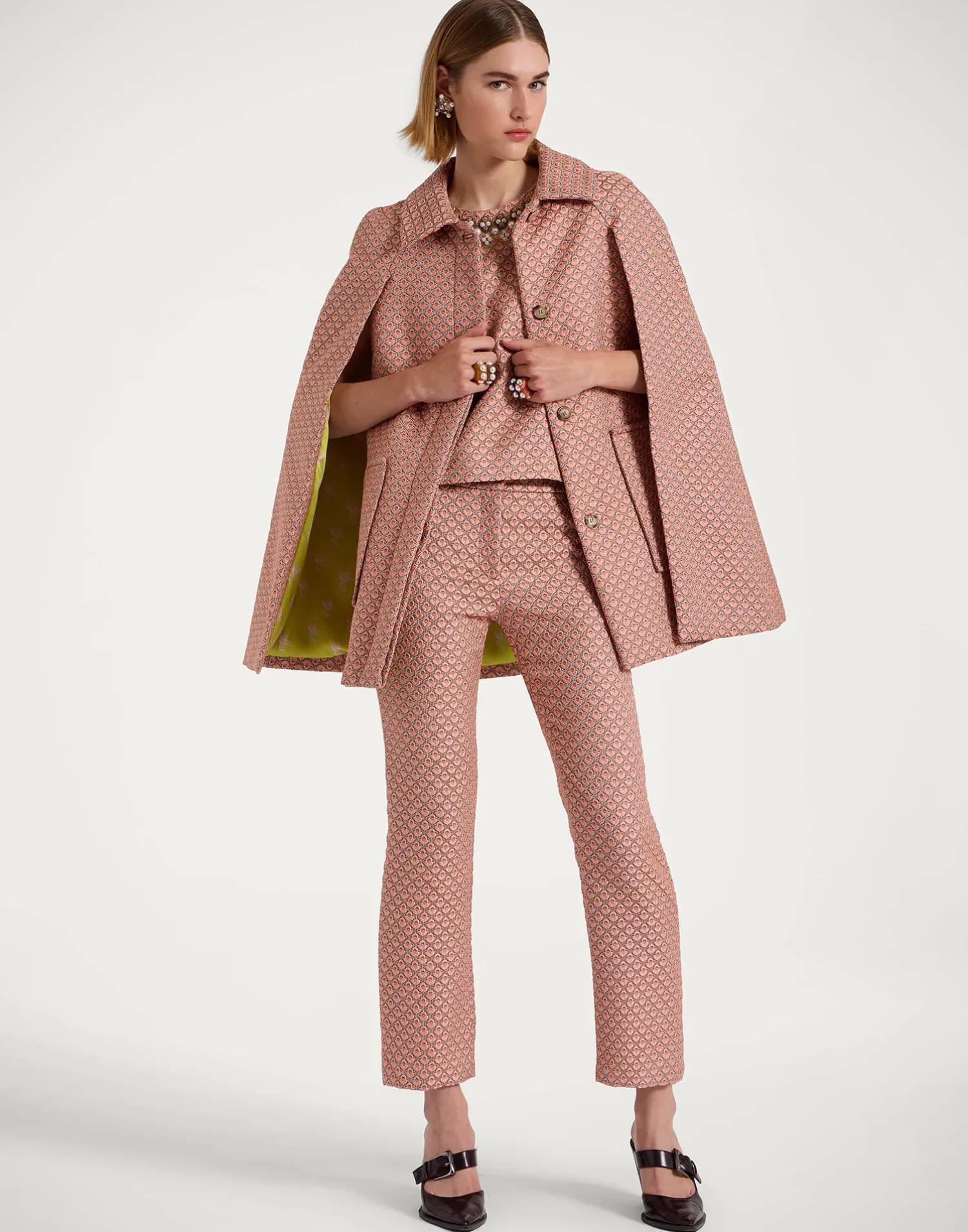 La DoubleJ Pantaloni E Shorts<24/7 PantsTulip Pale Pink in Jacquard