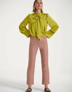 La DoubleJ Pantaloni E Shorts<24/7 PantsTulip Pale Pink in Jacquard