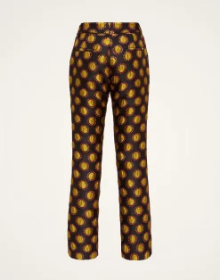 La DoubleJ Pantaloni E Shorts<24/7 PantsWinter Sun Black in Jacquard