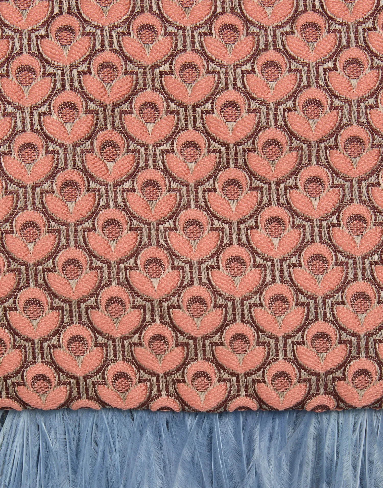 La DoubleJ Borse E Pochettes|Accessories<Party PochetteTulip Pale Pink in Jacquard With Feathers