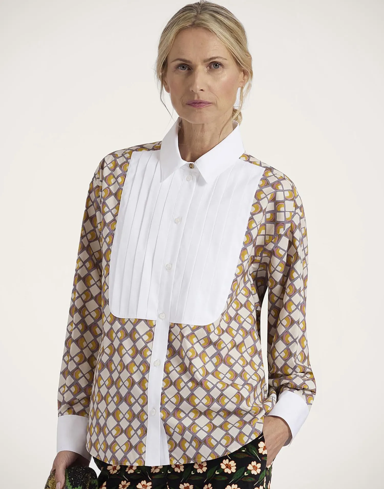 La DoubleJ Camicie E Top<Peggy ShirtHalf-Light Micro Cream in Poplin Cotton