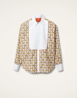 La DoubleJ Camicie E Top<Peggy ShirtHalf-Light Micro Cream in Poplin Cotton