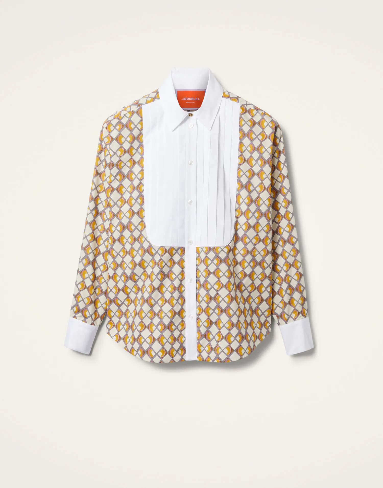 La DoubleJ Camicie E Top<Peggy ShirtHalf-Light Micro Cream in Poplin Cotton