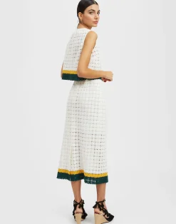 La DoubleJ Gonne<Pencil SkirtClover White in Embroidered Cotton