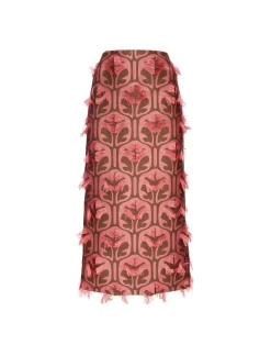 La DoubleJ Gonne<Pencil SkirtGrove Kaki/Pink in Jacquard