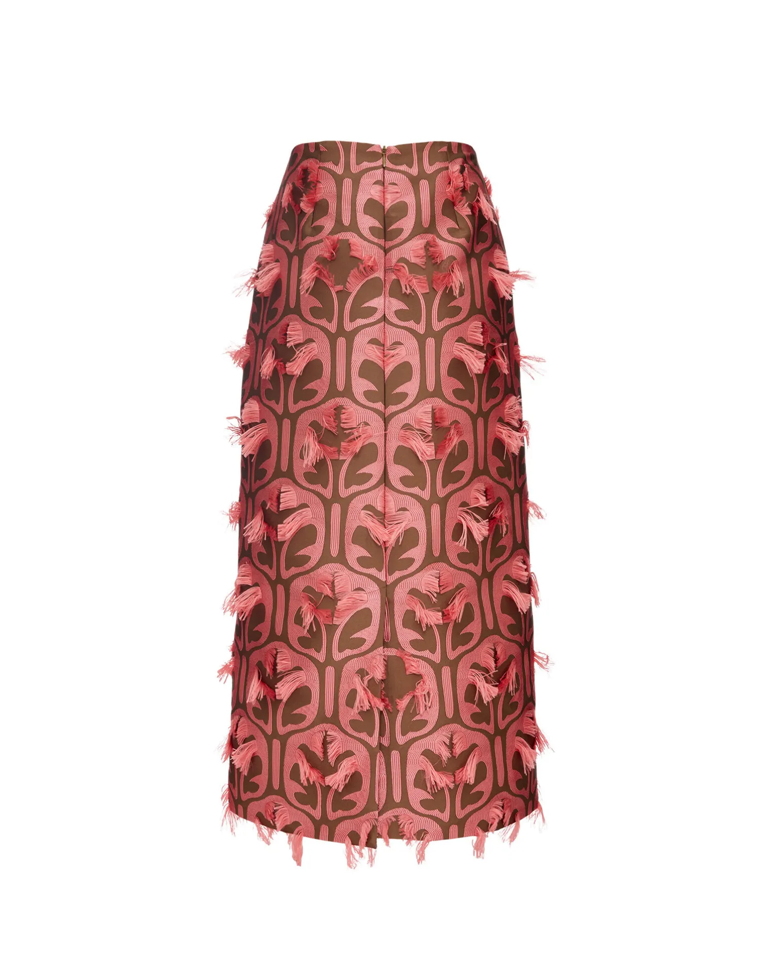 La DoubleJ Gonne<Pencil SkirtGrove Kaki/Pink in Jacquard