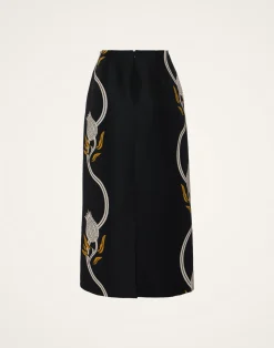 La DoubleJ Gonne<Pencil SkirtMelograno Black & White in Cady Wool