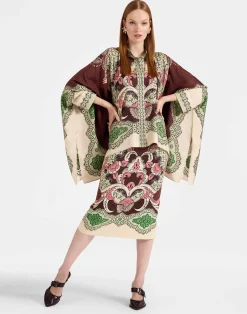 La DoubleJ Gonne<Pencil SkirtPortal Placée Brown in Envers Satin