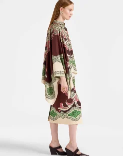 La DoubleJ Gonne<Pencil SkirtPortal Plac&eacute;e Brown in Envers Satin