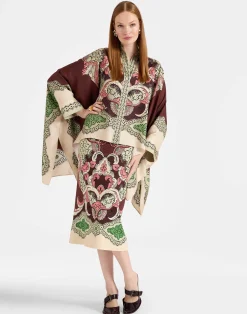 La DoubleJ Gonne<Pencil SkirtPortal Plac&eacute;e Brown in Envers Satin