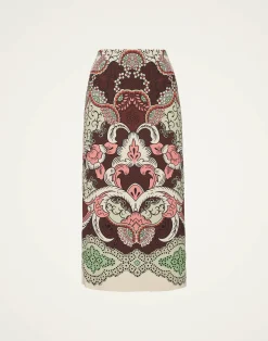 La DoubleJ Gonne<Pencil SkirtPortal Plac&eacute;e Brown in Envers Satin