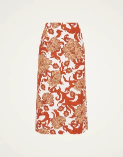 La DoubleJ Gonne<Pencil SkirtReef White in Shot Cotton
