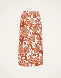 La DoubleJ Gonne<Pencil SkirtReef White in Shot Cotton