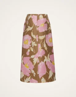 La DoubleJ Party Dressing<Pencil SkirtSylph Khaki in Cady Wool