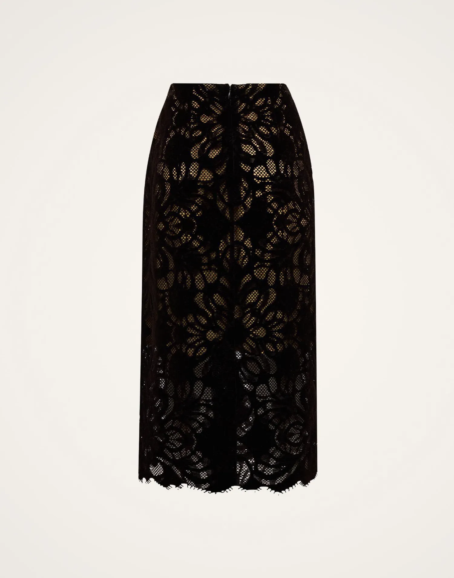 La DoubleJ Gonne<Pencil SkirtVaudeville Brown in Cotton Lace