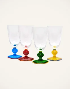La DoubleJ Bicchieri|Vetro<Perfetto Glasses Set of 4Mixed in Murano Glass