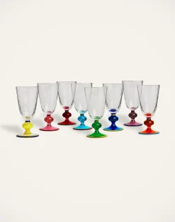 La DoubleJ Bicchieri|Vetro<Perfetto Glasses Set of 8Mixed in Murano Glass