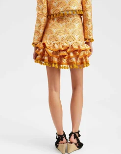 La DoubleJ Gonne<Pincho Mini SkirtFans Gold in Jacquard