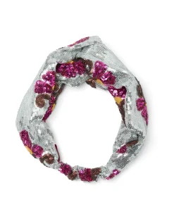 La DoubleJ Accessori Per Capelli|Accessories<Pinup HeadbandSilver in Textured Sequins