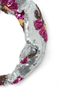La DoubleJ Accessori Per Capelli|Accessories<Pinup HeadbandSilver in Textured Sequins