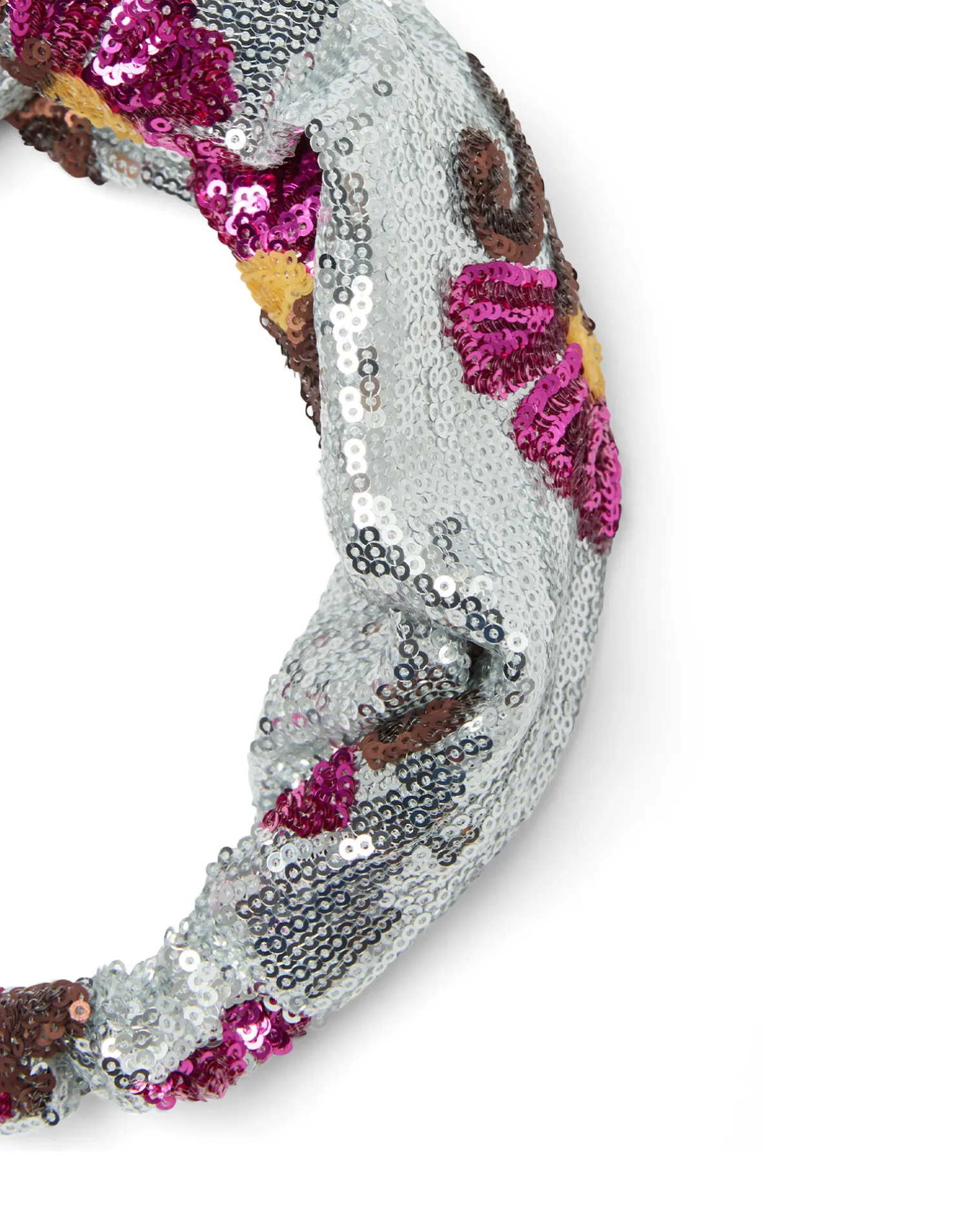 La DoubleJ Accessori Per Capelli|Accessories<Pinup HeadbandSilver in Textured Sequins