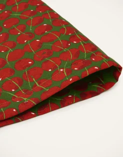 La DoubleJ Runner E Tovagliette|Tessili<Placemat Set Of 2Cherries Verde in Linen