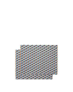 La DoubleJ Runner E Tovagliette|Tessili<Placemat Set Of 2Cubi Blu in Linen