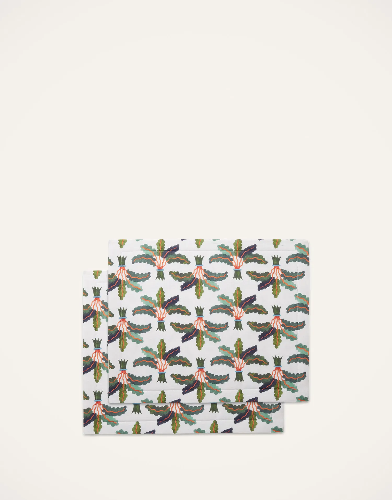 La DoubleJ Runner E Tovagliette|Tessili<Placemat Set Of 2Palms in Linen
