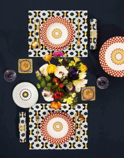 La DoubleJ Runner E Tovagliette|Tessili<Placemat Set Of 2Plaza Small Light Blue in Shot Cotton
