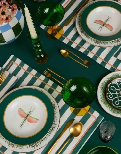 La DoubleJ Runner E Tovagliette|Tessili<Placemat Set Of 2Riviera Green in Linen