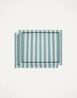 La DoubleJ Runner E Tovagliette|Tessili<Placemat Set Of 2Riviera Sky Blue in Linen