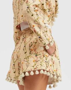 La DoubleJ Pantaloni E Shorts<Playa ShortsPrimavera Cream in Tweed With Tassels