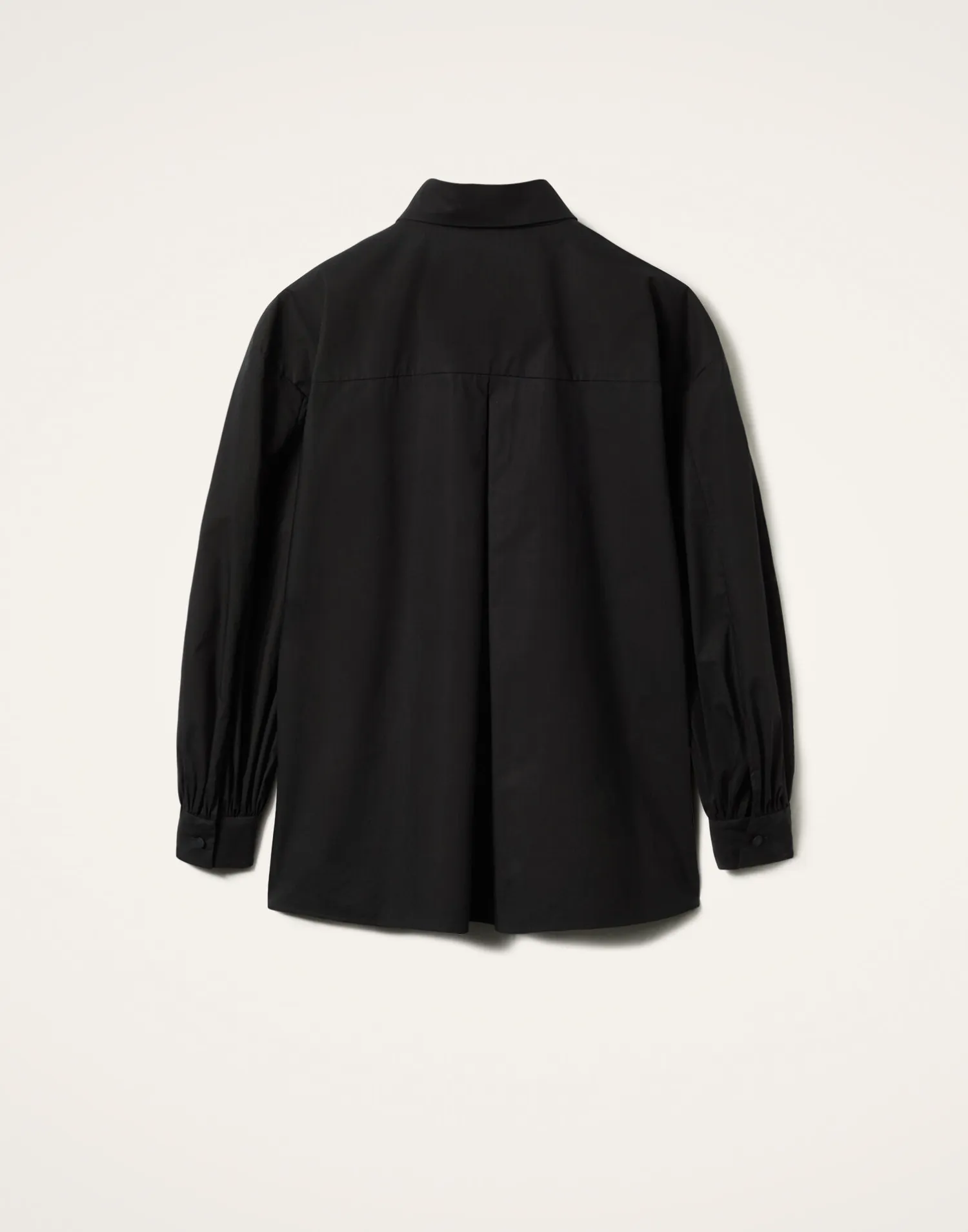 La DoubleJ Camicie E Top<Poet ShirtSolid Black in Cotton Poplin