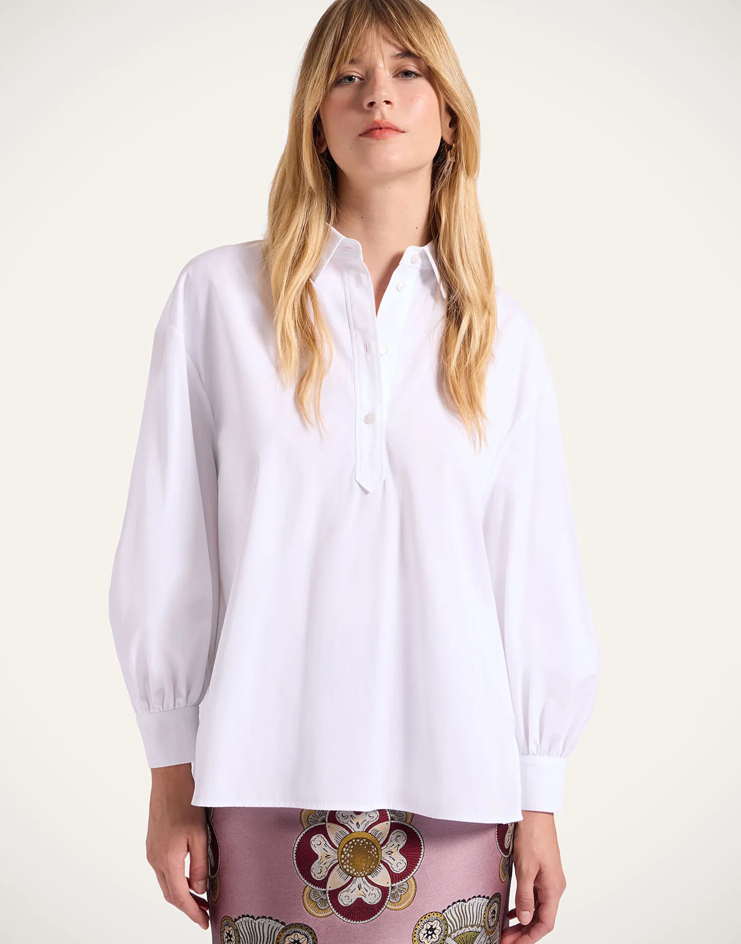 La DoubleJ Camicie E Top<Poet ShirtSolid White in Tailor Poplin