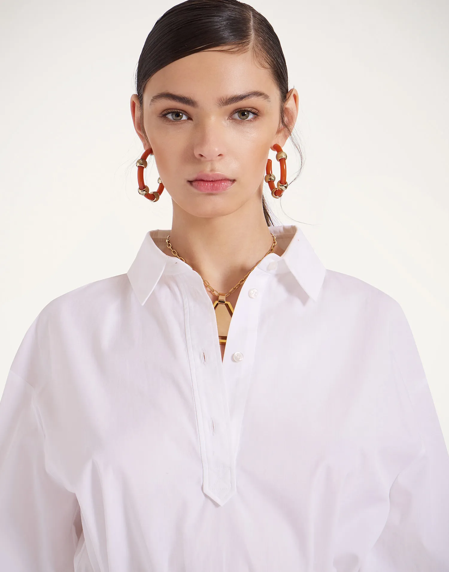 La DoubleJ Camicie E Top<Poet ShirtSolid White in Tailor Poplin
