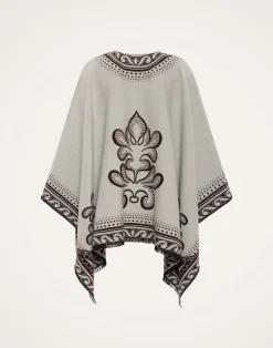 La DoubleJ Capispalla<PonchoHerald Cream in Herald Chiné