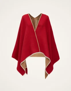 La DoubleJ Capispalla<PonchoMix Tiles Camel in Wool